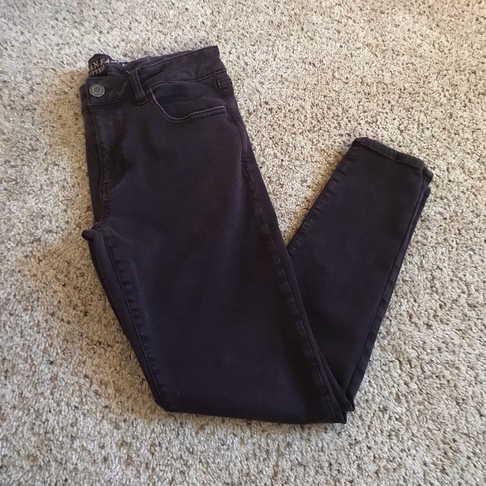 AEO | burgundy jeggings